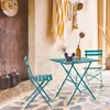 sweeek - Klappbarer Bistro-Gartentisch aus Stahl 70 x 70 Produktbild-Vorschau 2
