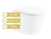 Wand-WC Set Nakia Tiefspüler ohne Spülrand kurz weiß matt Produktbild-Vorschau 1