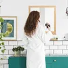Miroir mural Relaxdays avec étagère, cadre en bambou, Voir les images du produit 3