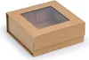 Magnetische Geschenkbox Kraft mit Fenster 150 x 150 x 60 mm Produktbild-Vorschau 2