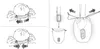 Diagrams showing how to adjust a headlamp strap and how to store a headlamp in its pouch. Produktbild-Vorschau