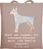 Mr. & Mrs. Panda Tote Bag Dobermann Pinscher - Braun Produktbild-Vorschau 1