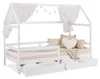 Homestyle4u dětská postel bílá 90x200cm domácí postel Náhled obrázku produktu 6