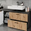 Mobiletto per lavabo Vicco Irma Antracite/Rovere dorato Anteprima dell’immagine prodotto 4