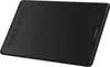 A black Huion graphics tablet is shown from a slightly elevated angle against a white background. Produktbild-Vorschau