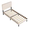 KUTAS Klassische Betten 90x200, Polsterbett Grau mit Produktbild-Vorschau 1