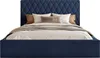 FEDVE Polsterbett Cupo aus Velvet 200x200 cm, Blau Produktbild-Vorschau 1