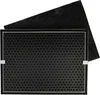A charcoal air filter with a hexagonal pattern and a secondary filter layer on top. Produktbild-Vorschau