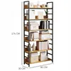 Hoher Bücherregal Schrank Loft Metallrahmen Industrieller Produktbild-Vorschau 6