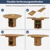 A collage showing different configurations of a round extendable dining table with storage. Anteprima dell’immagine prodotto
