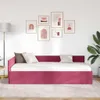 vidaXL Eckbettgestell mit Kopfteil Weinrot 80 cm x 200 cm Produktbild-Vorschau 3