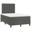 vidaXL Boxspringbett mit Matratze Dunkelgrau 120x200 cm Produktbild-Vorschau 1