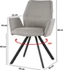Livingfurn - Esszimmerstuhl Diana Stoff / Beschichteter Produktbild-Vorschau 12