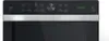Close-up of the control panel and upper part of a black and silver microwave oven. Produktbild-Vorschau