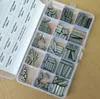 A clear plastic organizer box filled with various sizes of metal parallel keys. Produktbild-Vorschau