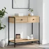 vidaXL Konzolový stolík Sonoma dub 75x34,5x75 cm odvodený Náhľad obrázku produktu 2
