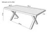 Esstisch Baumkante massiv Akazie Natur 240 x 100 X-Gestell Produktbild-Vorschau 10