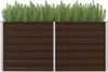 DELUKE® Hochbeet für Garten OSKAR Braun | 160x80x77cm | Produktbild-Vorschau 3