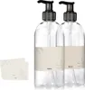 2 flacons distributeurs de savon de 500 ml, plastique Voir les images du produit 1