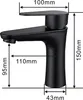 A diagram of a black faucet with dimensions indicated by lines and text. Náhľad obrázku produktu