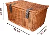 Edco Fahrradkorb Bäckerkorb braun Weide 45x30x25cm Produktbild-Vorschau 2