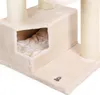 Kratzbaum Vancouver beige ca. 65x55x140 cm mit Kuschelhöhle Produktbild-Vorschau 7