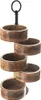 A tiered serving stand with wooden bowls. Podgląd zdjęcia produktu