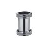 A chrome pipe coupling with two threaded connections, presented on a white background. Produktbild-Vorschau