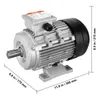Silnik elektryczny VEVOR 1,5 kW 3000 obr/min, prąd zmienny Podgląd zdjęcia produktu 8