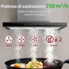 LEVIVO A+++ cofano aspirante 60cm ricircolo e scarico Anteprima dell’immagine prodotto 2