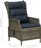 Poltrona da giardino regolabile con cuscini in poly rattan Anteprima dell’immagine prodotto 8