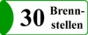 A sign with the number 30 and the German word for "fireplaces" or "burning places". Produktbild-Vorschau