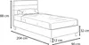 Hotelbett 90x200 cm - Graphit - Polsterbett für Hotels und Produktbild-Vorschau 5
