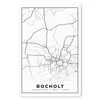 MuchoWow® Mauspad Mousepad Karte - Bocholt - Karte - Produktbild-Vorschau 1