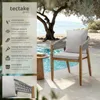 Chaise de jardin MANACOR au design corde - grège, Lot de 2 Voir les images du produit 2