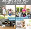 Collage showing a hula hoop being used in different settings: outdoors, gym, office, and home. Produktbild-Vorschau