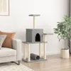 vidaXL Kratzbaum mit Sisal-Kratzsäulen Hellgrau 122 cm Produktbild-Vorschau 3