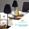 Intirilife 6x verre à vin au design moderne en noir - Voir les images du produit 2