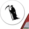 Huuraa Aufkleber Sensenmann Tod 10cm rund Sticker Produktbild-Vorschau 2