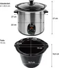 Syntrox Germany Slow Cooker 3,0 litres en acier inoxydable Voir les images du produit 7