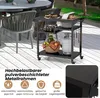 Chariot de barbecue extérieur avec trois étagères, 4 roues Voir les images du produit 4