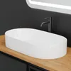 HAGO24 Waschbecken Keramik 60x38x12cm oval weiß Produktbild-Vorschau 2