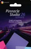 The image shows the packaging for Pinnacle Studio 26 ULTIMATE software, with a blurred background of a city at night. Produktbild-Vorschau