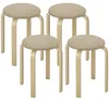 HOMCOM 4er Set Esszimmerhocker Stapelhocker Hocker mit Produktbild-Vorschau 1