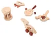 5-teiliges Holzrassel-Set für Babys: Multifunktionales Produktbild-Vorschau 2