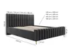 Lit rembourré 160x200 avec coffre de rangement LUX Velours Voir les images du produit 3