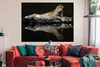 MuchoWow® Poster Leopard - Wasser - Wald 160x120 cm - Foto Produktbild-Vorschau 2