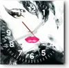 Wanduhr - Quadrat - Glasuhr - Frau Abstraktion - 30x30cm - Produktbild-Vorschau 1
