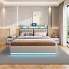 Cama tapizada UnboxG de 160x200 cm con USB, cama juvenil de Vista previa de la imagen del producto 10