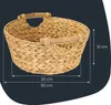 Aufbewahrungskorb rund, Korb mit Griff aus Wasserhyazinthe Produktbild-Vorschau 5